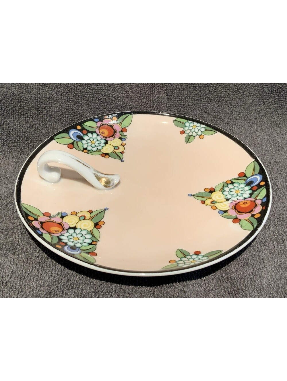 Vintage Japanese Noritake Handpainted Floral Design Dish/Snack Plate 5.75”D